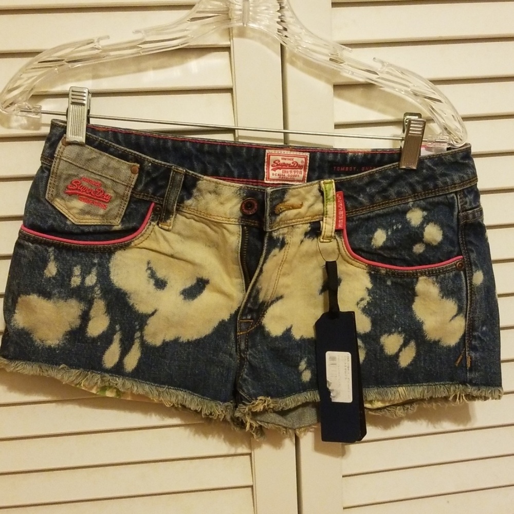 Superdry jean short size 27 brand new